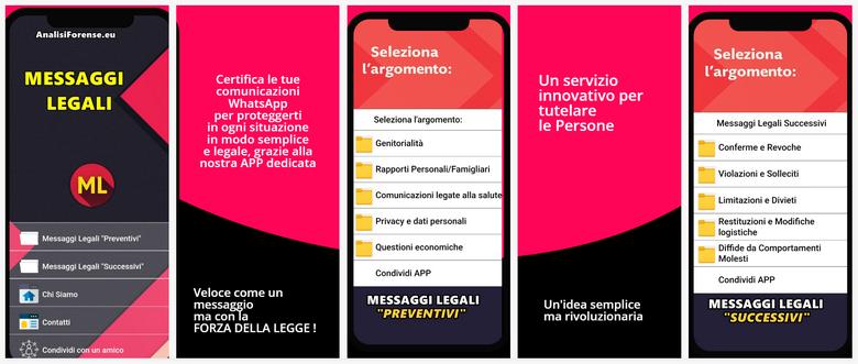 APP “Messaggi legali”: certifica le tue comunicazioni WhatsApp con valore probatorio